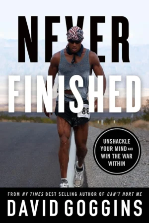 Never Finished by David Goggins paperback book cover
